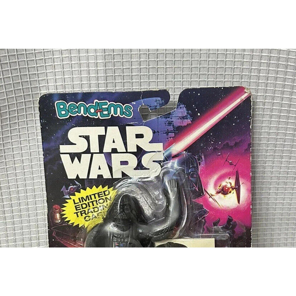 1994 Just Toys Star Wars Bend-Ems Darth Vader Action Figure & Trading Cards NIP - Picture 2 of 6